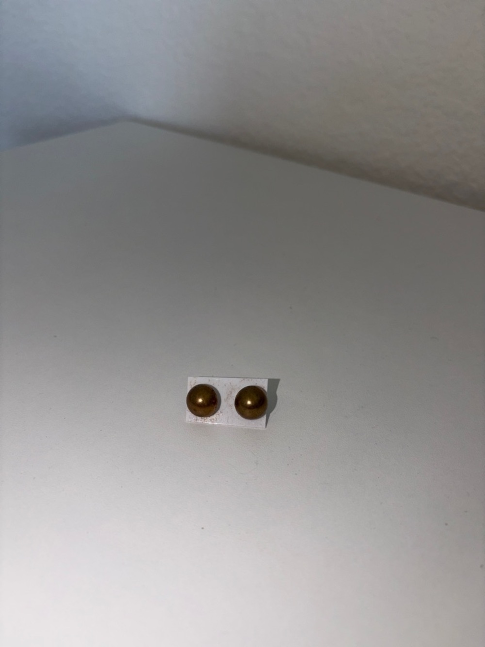 Classic Round Stud Earrings in Metallic Bronze